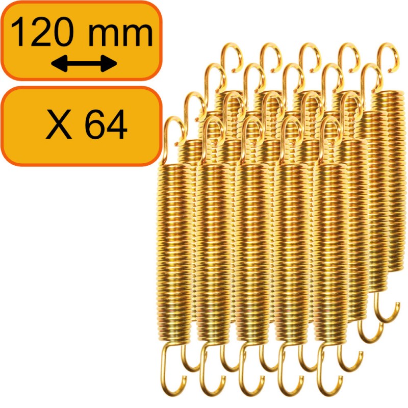 64x Ressort Trampoline 120mm (12cm / 12,5cm)