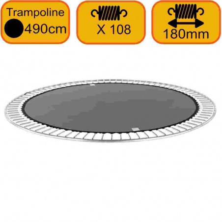 Toile de saut pour Trampoline 490cm Rond - 108 Ressorts x 180mm