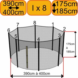 Filet Trampoline 4m à 390cm...