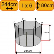NONMON Filet De Trampoline 244 305 366 397 423 Cm, Filet Remplacement