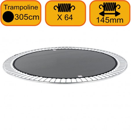 Toile de saut pour Trampoline 305cm Rond - 64 Ressorts x 145mm