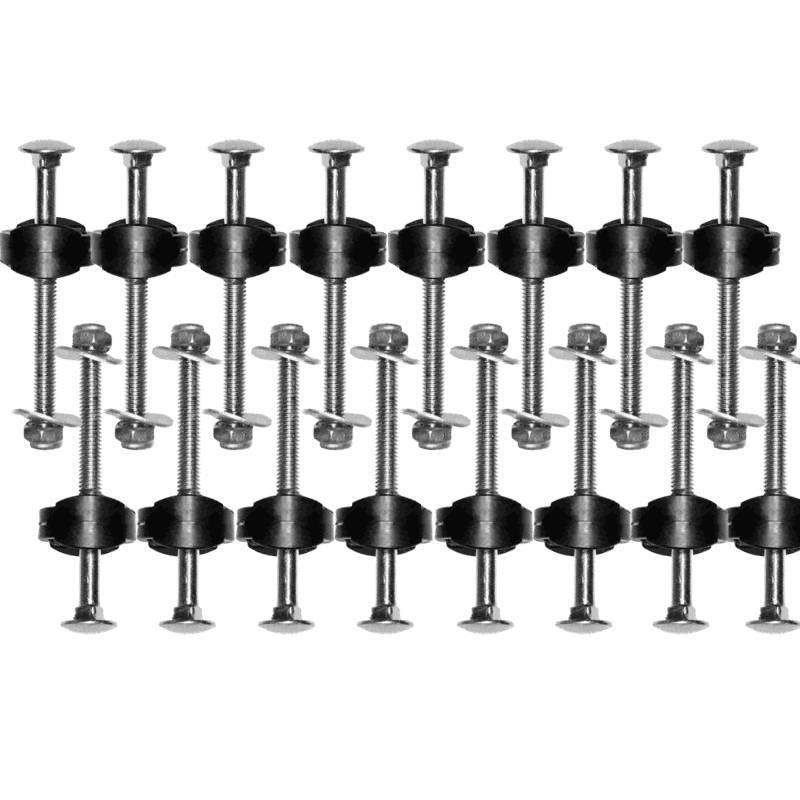 Lot 16 KIT Vis 75mm Pour Trampoline Montant 25mm et Pied 38mm